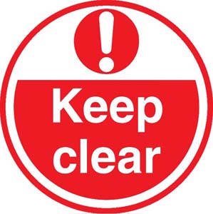 FLS17 Keep Clear Floor Sign - Red