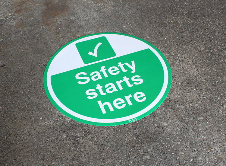 Safety Starts Here Floor Sign Signage Category-2