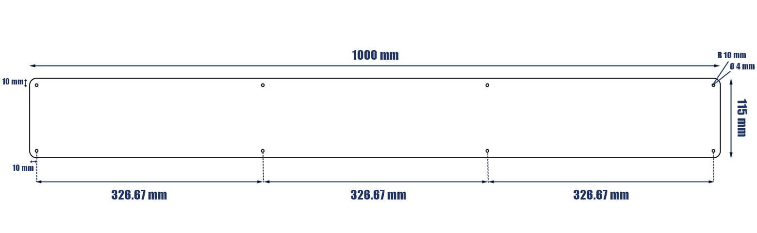 Plate 1 w Dimensions (8 holes)