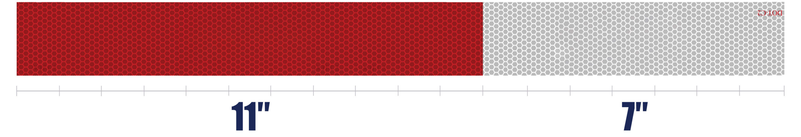 H6602 DOT Tape 7 11 Red White Design