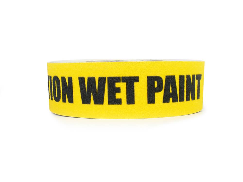 Bespoke Printed Caution Wet Paint Anti-Slip Safety-Grip Tape in Yellow