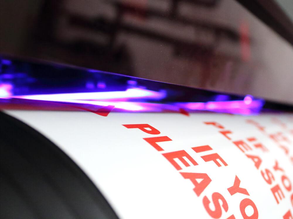 Custom Printed Tape Bring Printed Attention Message Symbol on White Marking Tape