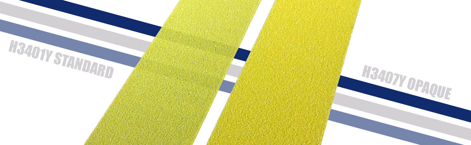 H3401Y Safety-Grip transparency VS H3407Y Opaque Anti-Slip Tape