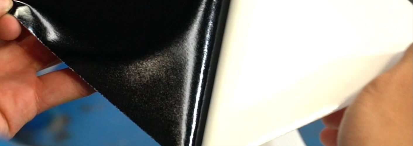 Peeling off the Backing Liner of the Anti Slip Tape Ready for Application