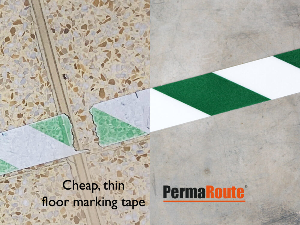 Still Using Poor Quality Social Distance Floor Marking