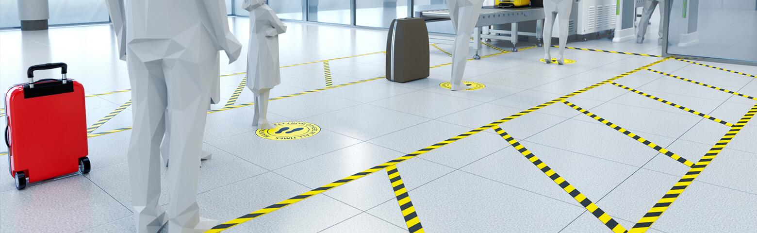 The Science Behind Wetting Out Shown By Tape Stuck to Airport Floor
